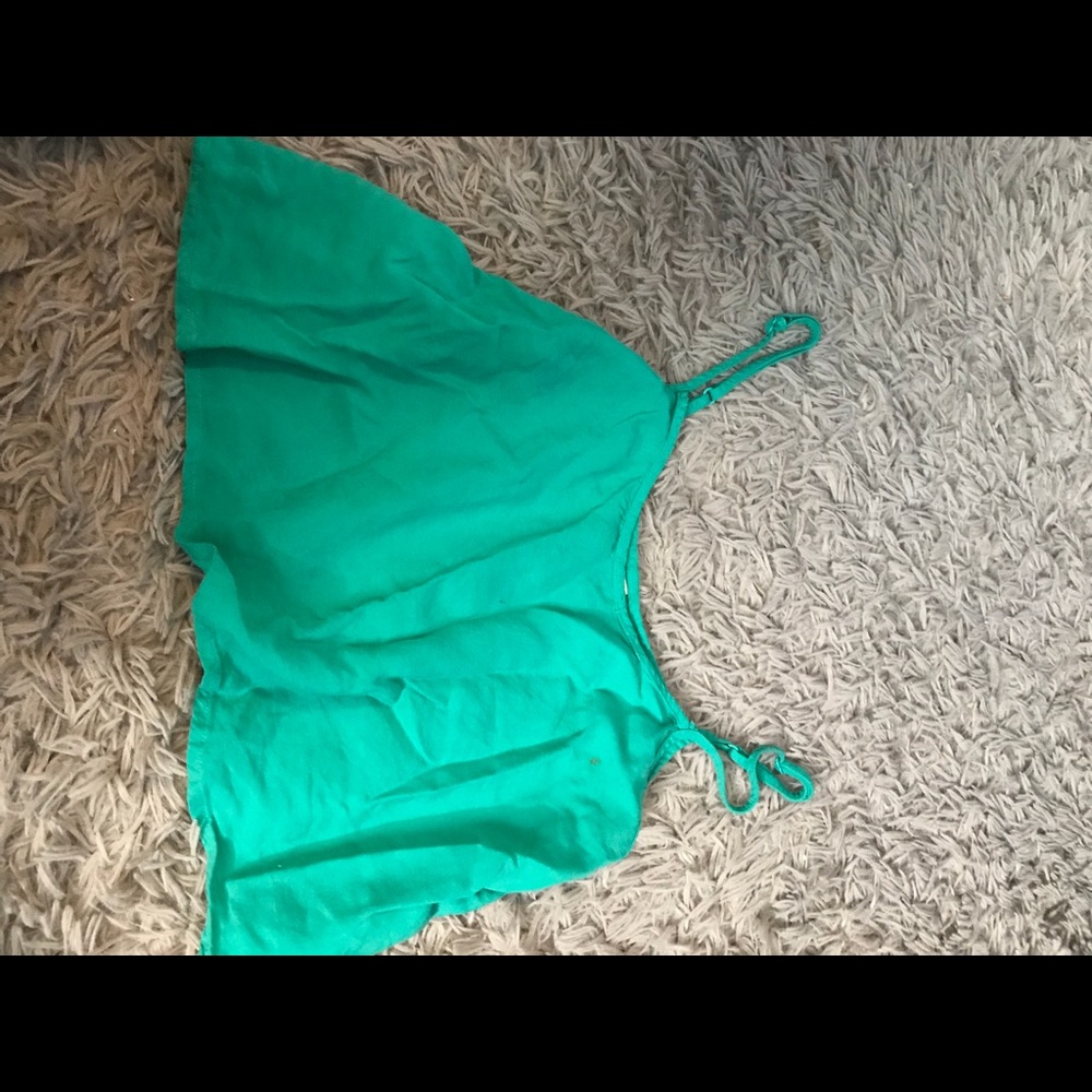 Light green/blue crop top